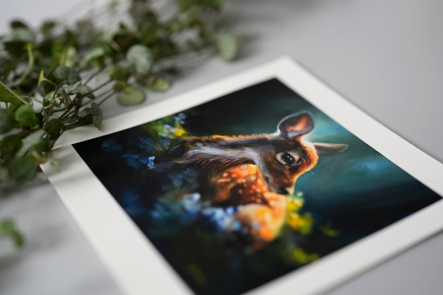 "Fawn in a Magical Forest" Signed Giclee Print