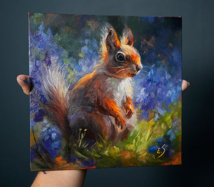 Squirrel Original Oil Painting