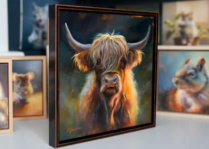 Highland Cow Original Oil painting