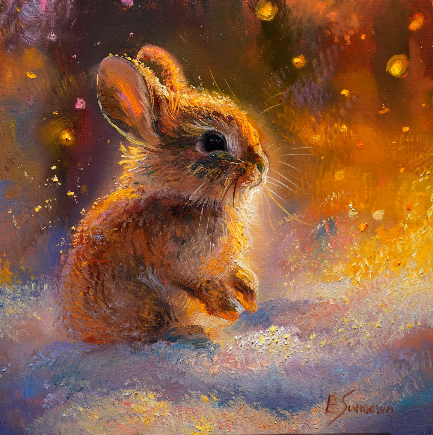 Bunny Original Oil Painting