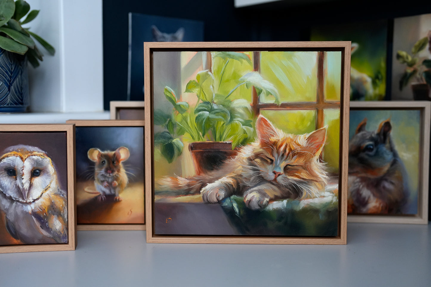 Cat Original Oil Painting