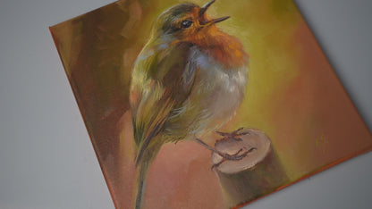 "Robin" Robin Original Oil Painting