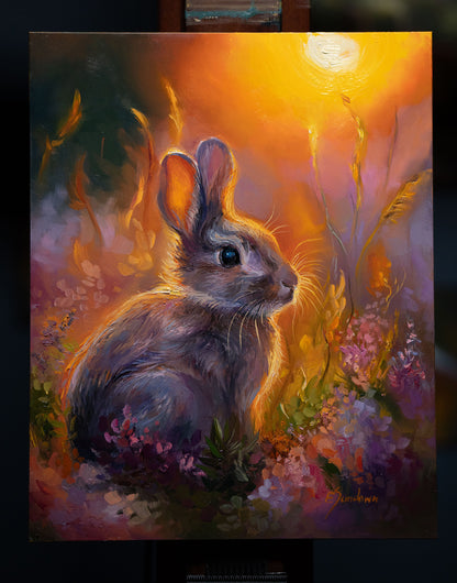 Bunny Original Oil Painting